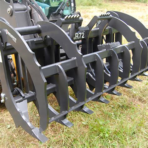 skid steer root rake grapple